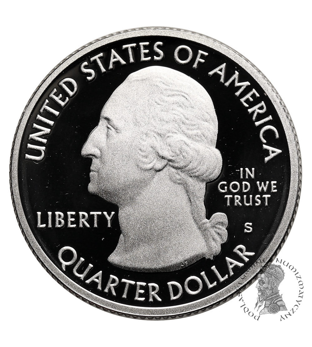 USA. Silver 1/4 Dollar “Washington Quarter” 2010 S, San Francisco, Grand Canyon, Arizona