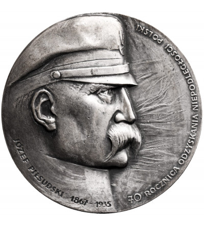 Polska, PRL (1952-1989). Medal 1988, 70. Rocznica Odzyskania przez Polskę Niepodległości, Józef Piłsudski