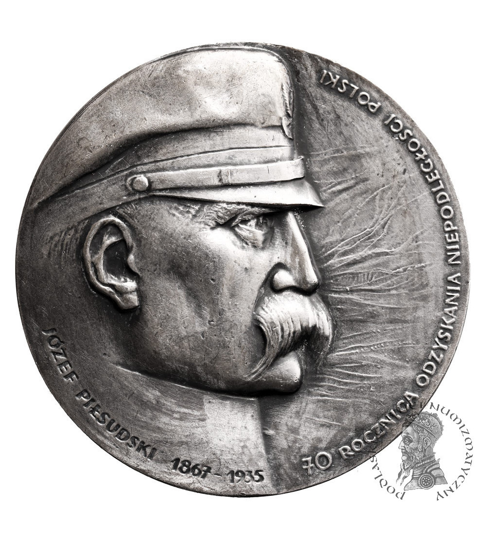 Poland, PRL (1952-1989). Medal 1988, 70th Anniversary of Poland's Regaining of Independence, Jozef Pilsudski