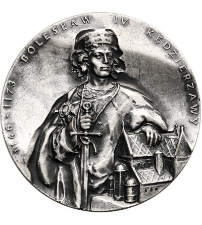 Poland, PRL (1952-1989). Small medal 1989 (40 mm) Bolesław IV Kędzierzawy, Koszalin Series