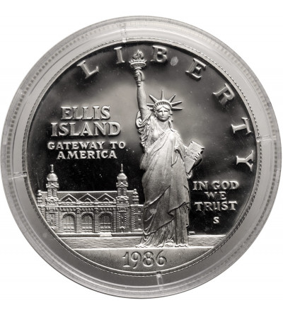 USA. 1 dolar 1986 S, San Francisco, Statua Wolności na wyspie Ellis - Proof