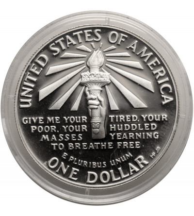USA. 1 dolar 1986 S, San Francisco, Statua Wolności na wyspie Ellis - Proof