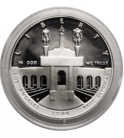 USA. 1 dolar 1984 S, San Francisco, Letnie Igrzyska Olimpijskie 1984, Los Angeles - Proof