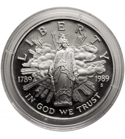 USA. 1 Dollar 1989 S, San Francisco, Bicentennial of the Congress - Proof