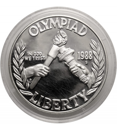 USA. 1 Dollar 1988 S, San Francisco, XXIV Summer Olympics, Seoul 1988 - Proof