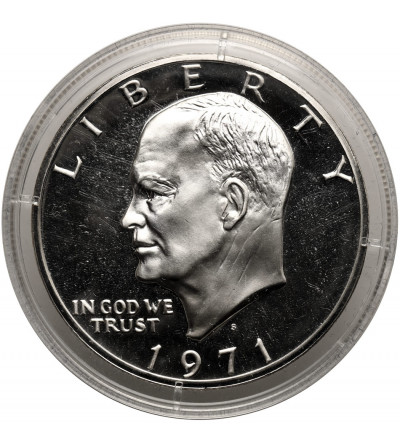USA. 1 Dollar 1971 S, San Francisco, "Eisenhower Dollar" - Proof