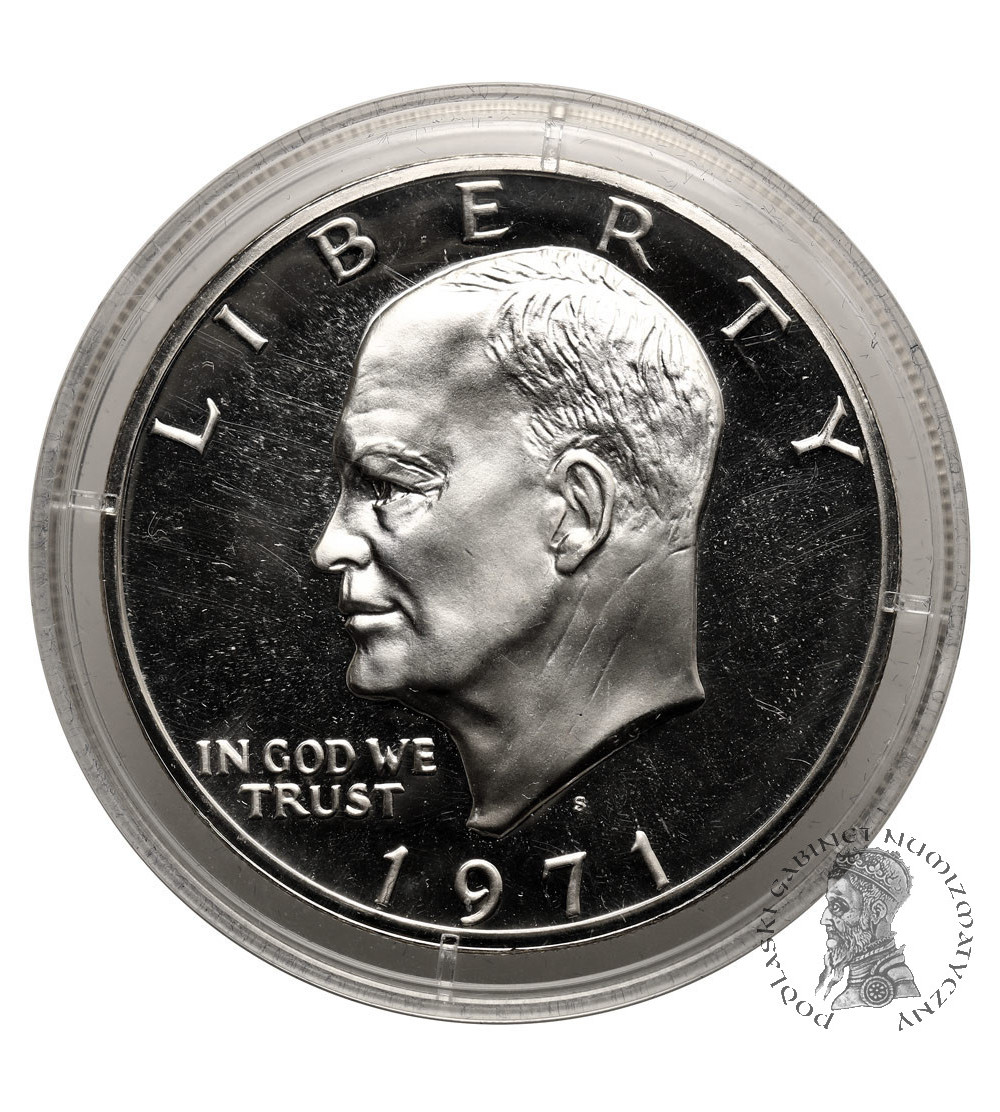 USA. 1 Dollar 1971 S, San Francisco, "Eisenhower Dollar" - Proof