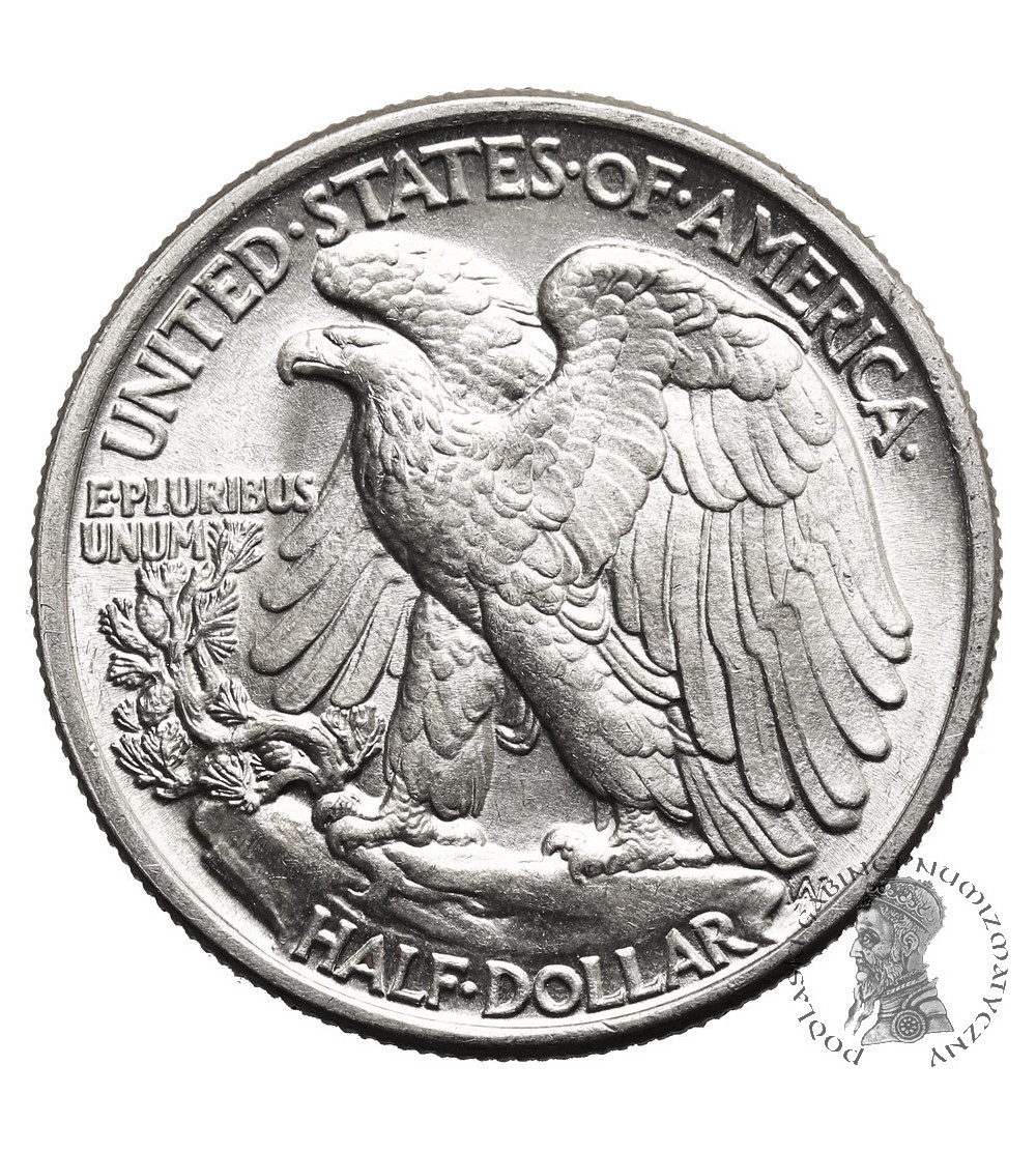 USA. 1/2 dolara 1942, Filadelfia - "Walking Liberty Half Dollar"
