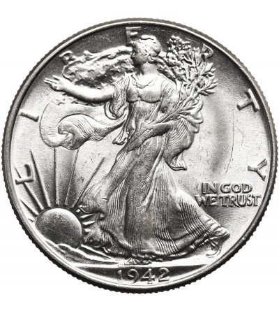 USA. 1/2 Dollar 1942, Philadelphia - “Walking Liberty Half Dollar”