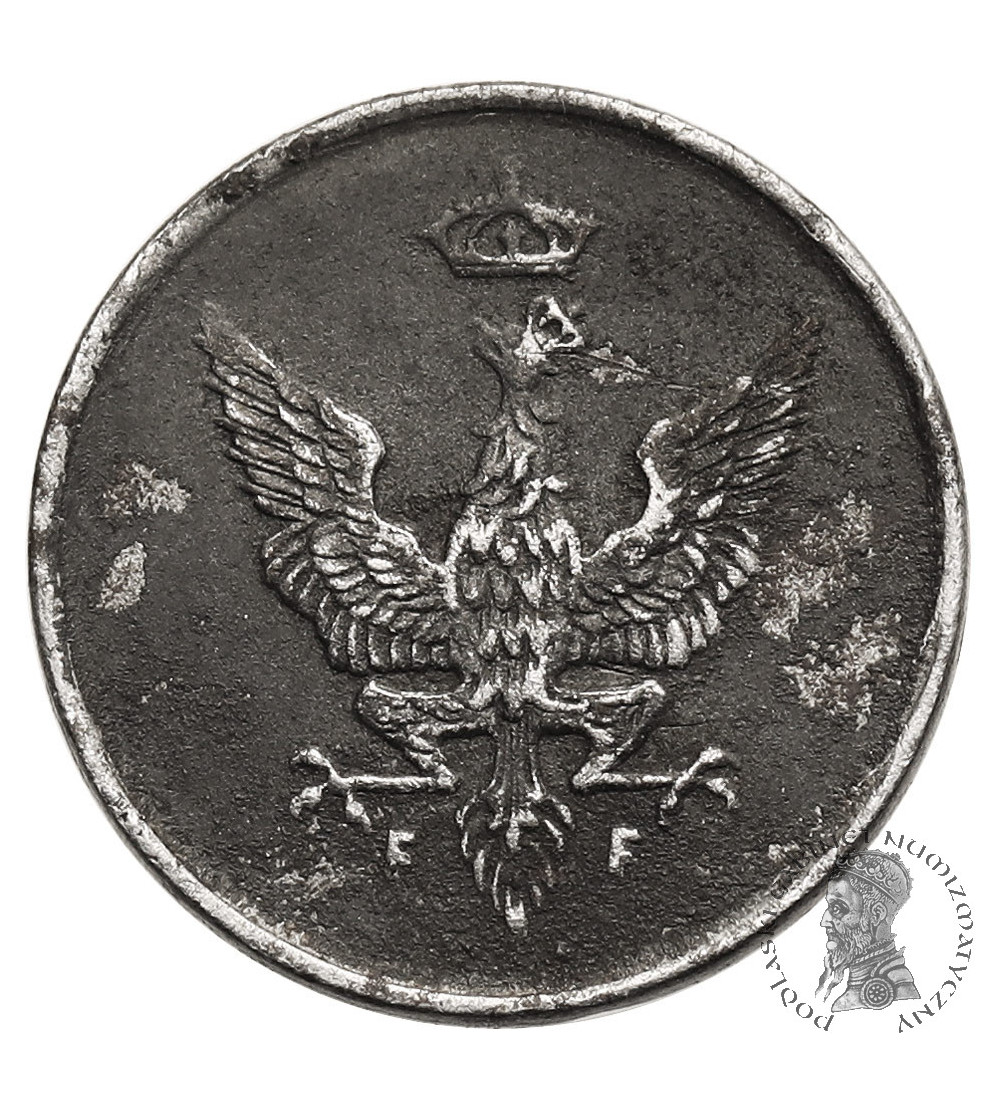 Kingdom of Poland (WWI German Occupation). Pfennig 1918 FF, Stuttgart