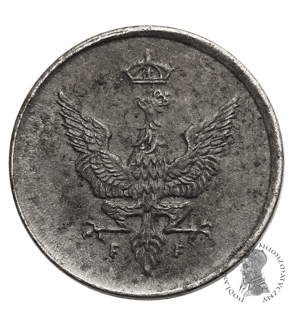 Kingdom of Poland (WWI German Occupation). Pfennig 1918 FF, Stuttgart