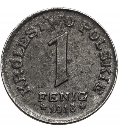 Kingdom of Poland (WWI German Occupation). Pfennig 1918 FF, Stuttgart