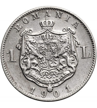 Romania, Carol I (1866-1914). 1 Leu 1901