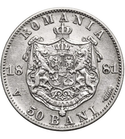 Romania, Carol I (1866-1914). 50 Bani 1881 V