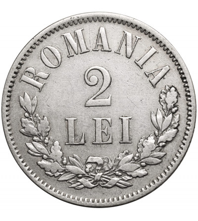 Romania, Carol I (1866-1914). 2 Lei 1876 (b), Brussels
