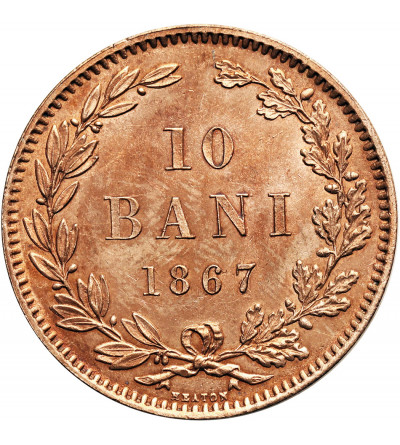 Rumunia, Karol I (1866-1914). 10 Bani 1867, HEATON