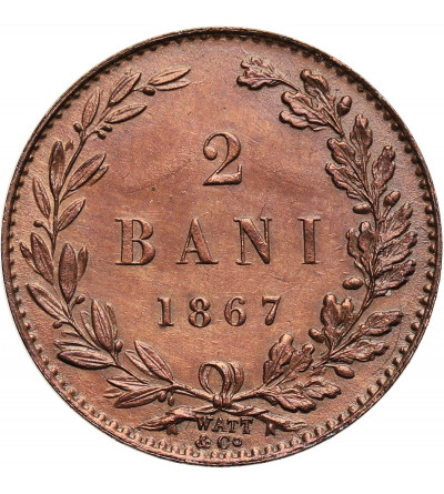Romania, Carol I (1866-1914). 2 Bani 1867, WATT & Co., Birmingham Mint