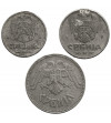 Serbia, Okupacja niemiecka(1941-1944). Zestaw 1 dinar 1942, 2 dinary 1942, 10 dinarów 1943