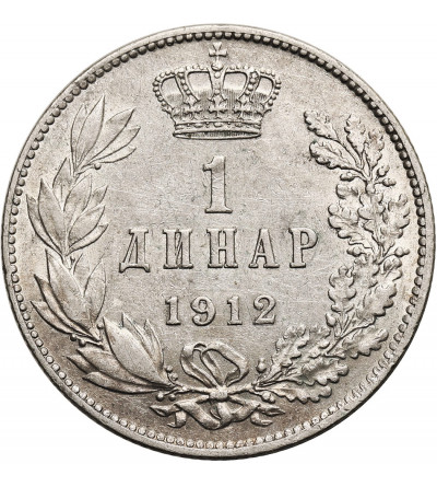 Serbia, Peter I (1903-1918). 1 Dinar 1912