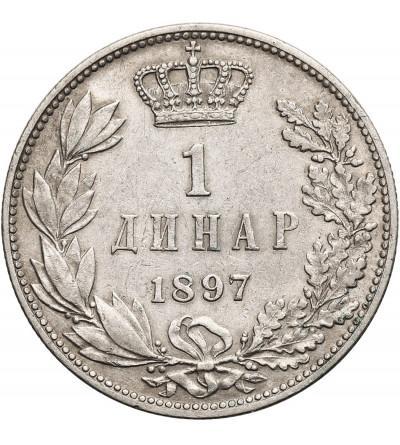 Serbia, Alexander I (1889-1903). 1 Dinar 1897