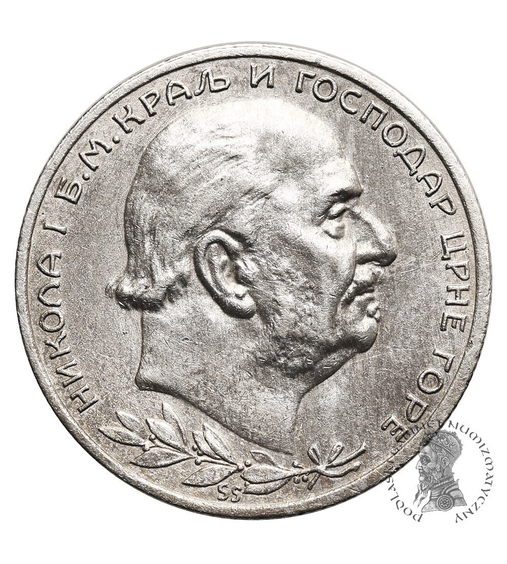 Montenegro, Nicholas I (1860-1918). 1 Perper 1914