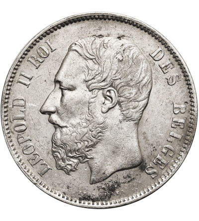 Belgium, Leopold II (1865-1909). 5 Francs 1869, DES BELGES