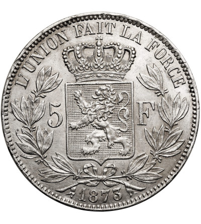 Belgium, Leopold II (1865-1909). 5 Francs 1873, DES BELGES
