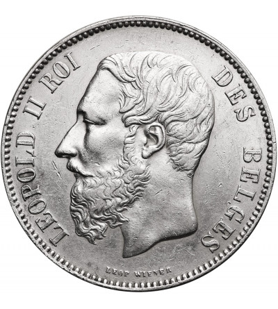 Belgia, Leopold II (1865-1909). 5 franków 1873, DES BELGES