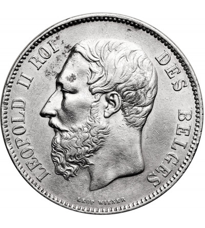 Belgium, Leopold II (1865-1909). 5 Francs 1867, DES BELGES