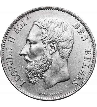 Belgia, Leopold II (1865-1909). 5 franków 1873, DES BELGES