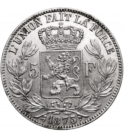 Belgium, Leopold II (1865-1909). 5 Francs 1873, DES BELGES