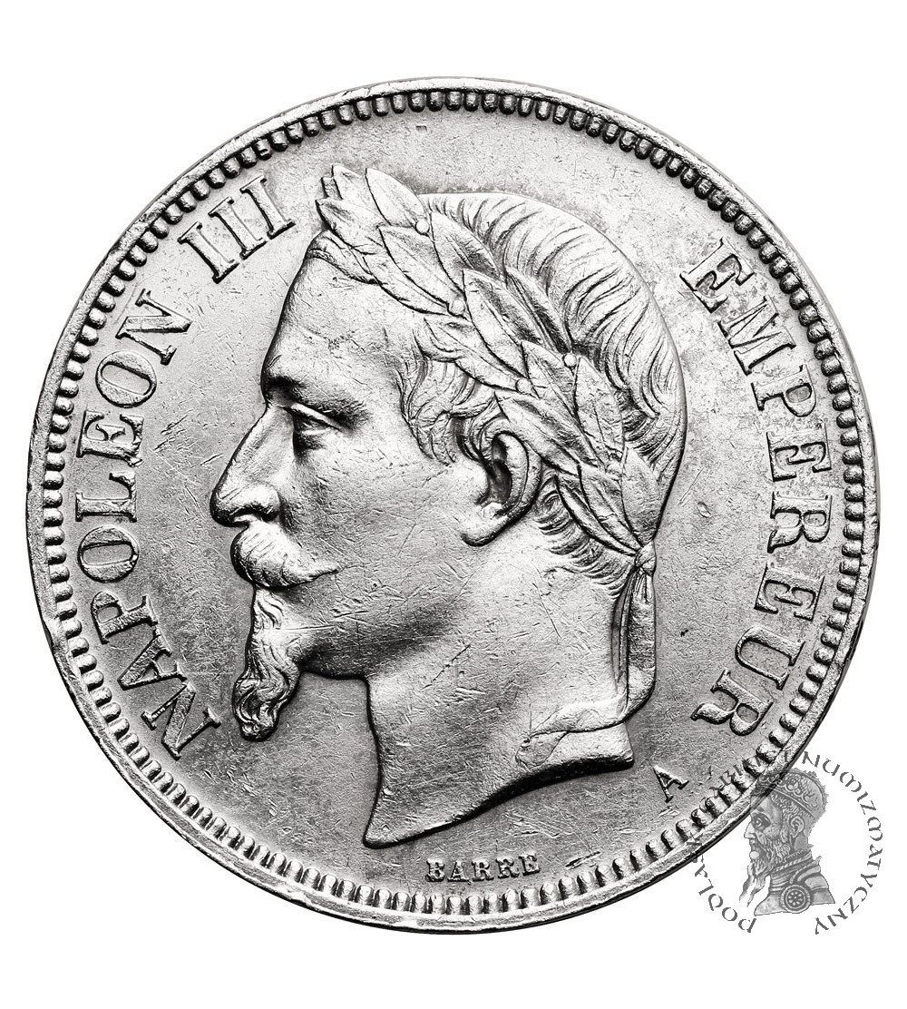 France, Napoleon III (1852-1870). 5 Francs 1870 A, Paris