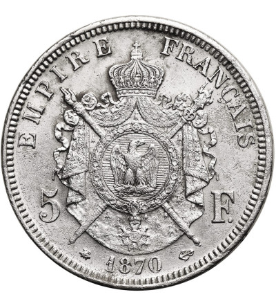 Francja, Napoleon III (1852-1870). 5 franków 1870 A, Paryż