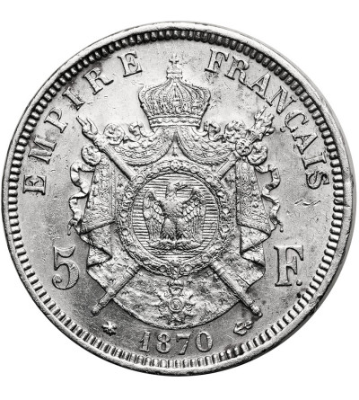 Francja, Napoleon III (1852-1870). 5 franków 1870 A, Paryż