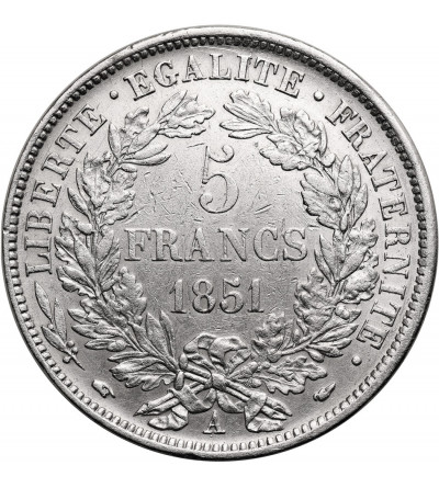 Francja, Druga Republika (1848-1852). 5 franków 1851 A, Paryż, Ceres