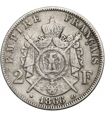 France, Napoleon III (1852-1870). 2 Francs 1866 BB, Strasburg