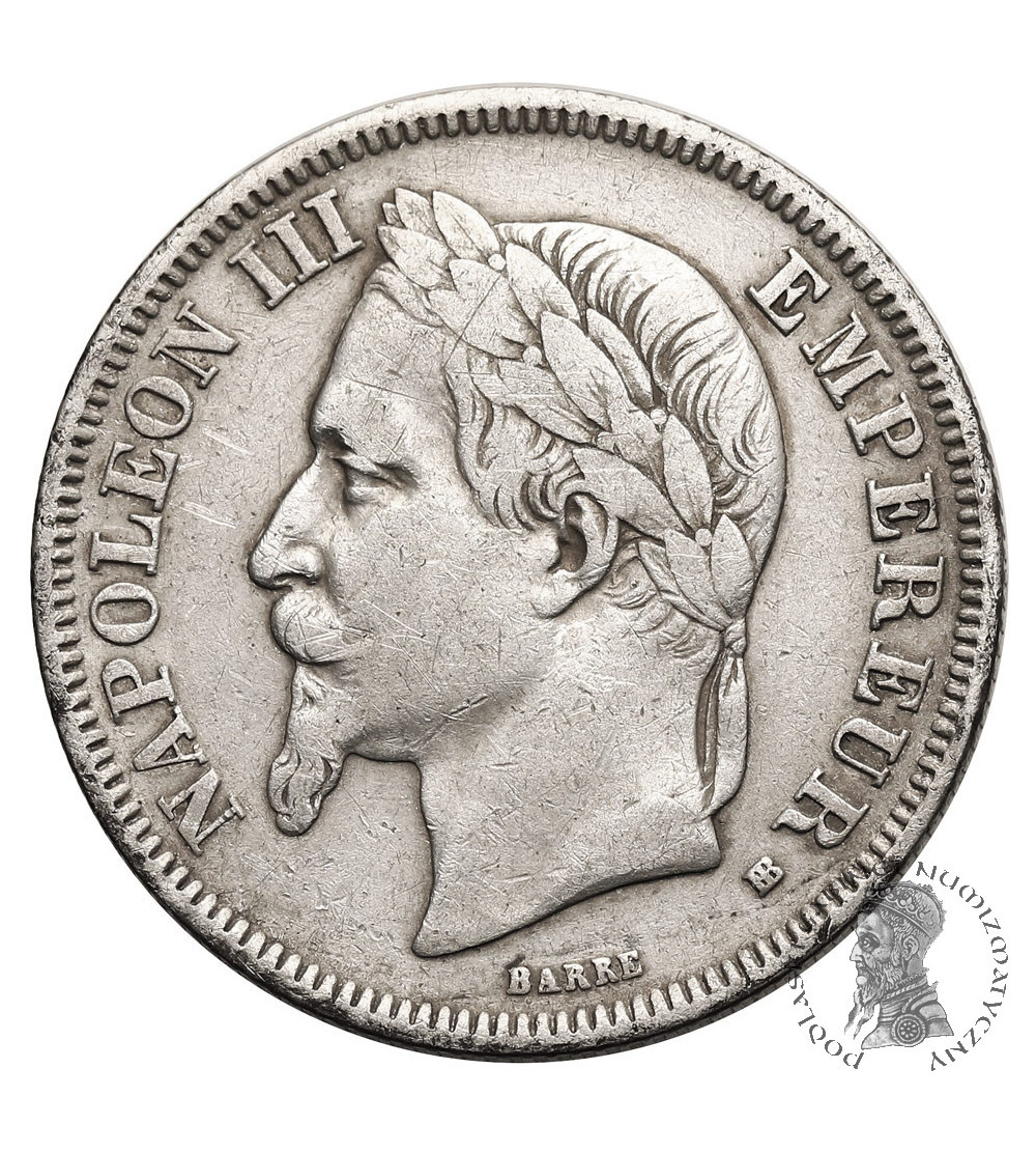Francja, Napoleon III (1852-1870). 2 franki 1866 BB, Strasburg