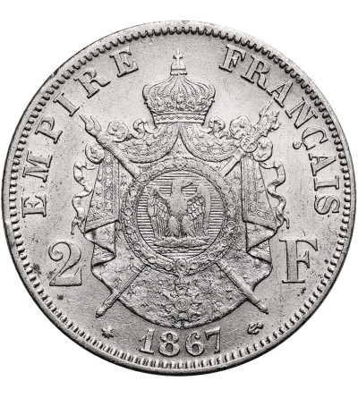 Francja, Napoleon III (1852-1870). 2 franki 1867 A, Paryż