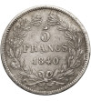 France, Louis-Philippe (1830-1848). 5 Francs 1840 W, Lille