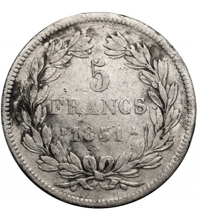 France, Louis-Philippe (1830-1848). 5 Francs 1831 B, Rouen