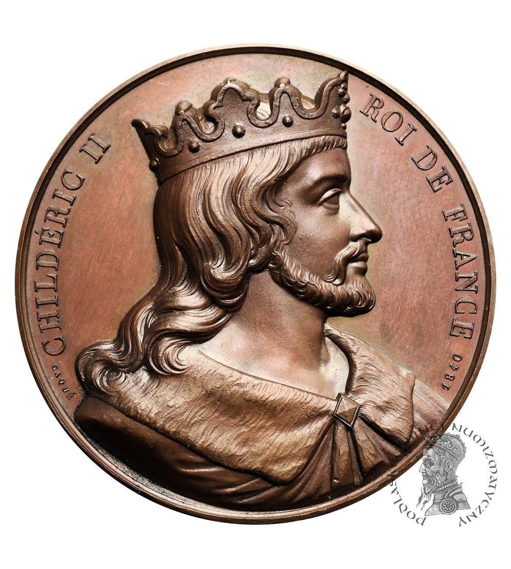 France, Louis Philippe I (1773-1850). Medal 1840 Childeric II, ,,Galerie numismatique des rois de France"