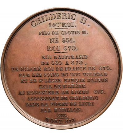France, Louis Philippe I (1773-1850). Medal 1840 Childeric II, ,,Galerie numismatique des rois de France"