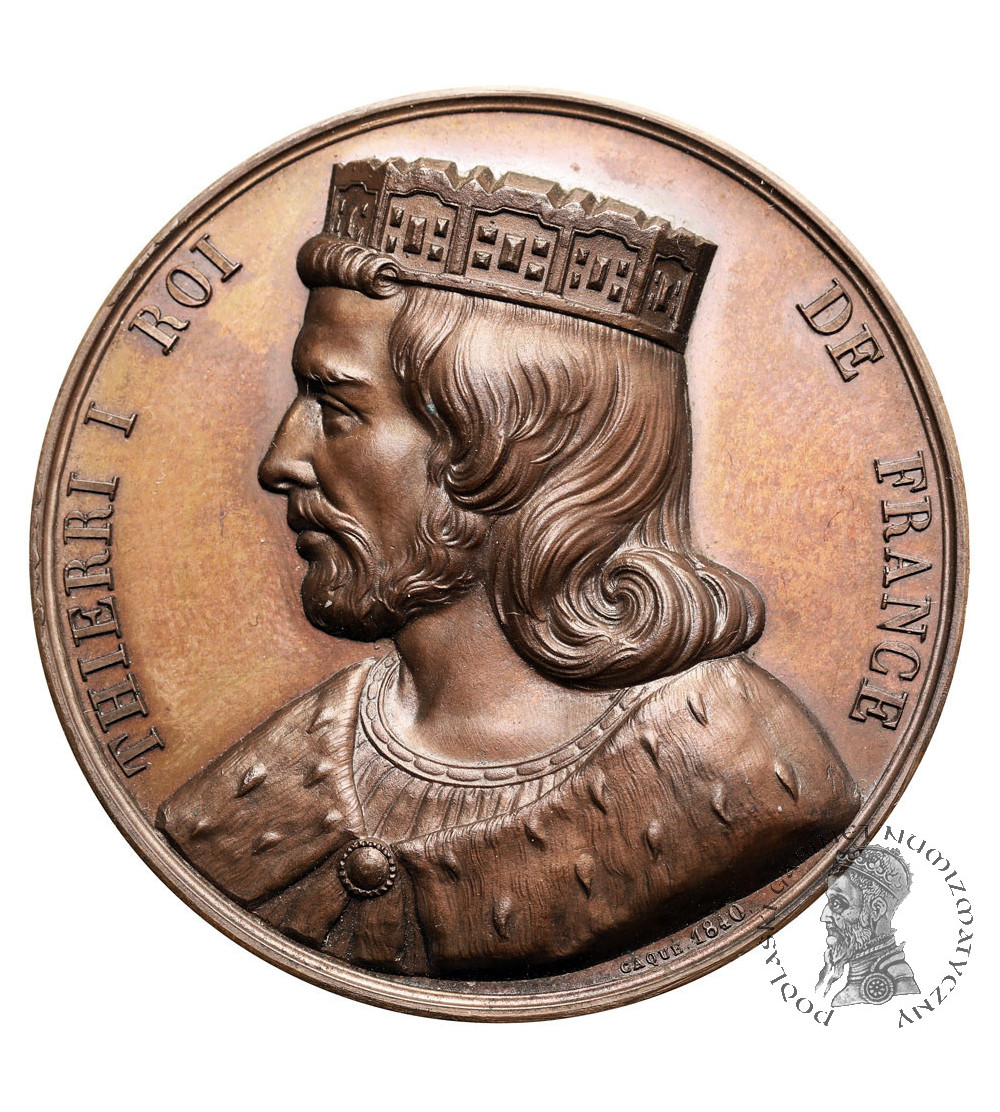 France, Louis Philippe I (1773-1850). Medal 1840 Thierri I (Theuderic), ,,Galerie numismatique des rois de France"