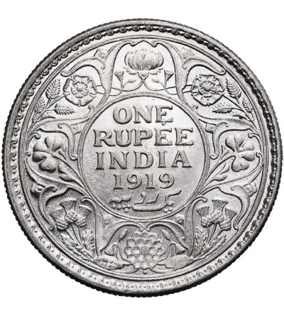 India British, George V (1910-1936). 1 Rupee 1919 (b), Mumbai / Bombay