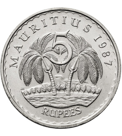 Mauritius. 5 rupii 1987