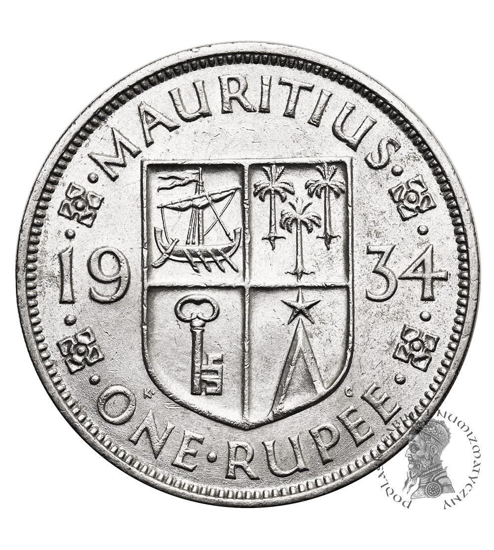 Mauritius, Jerzy V (1910-1936). 1 rupia 1934