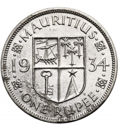 Mauritius, George V (1910-1936). 1 Ruppe 1934