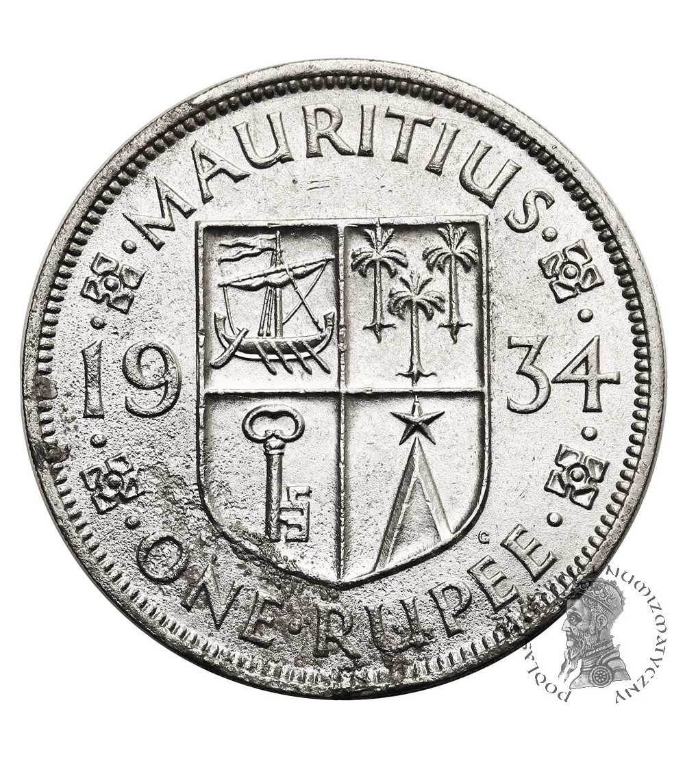 Mauritius, Jerzy V (1910-1936). 1 rupia 1934