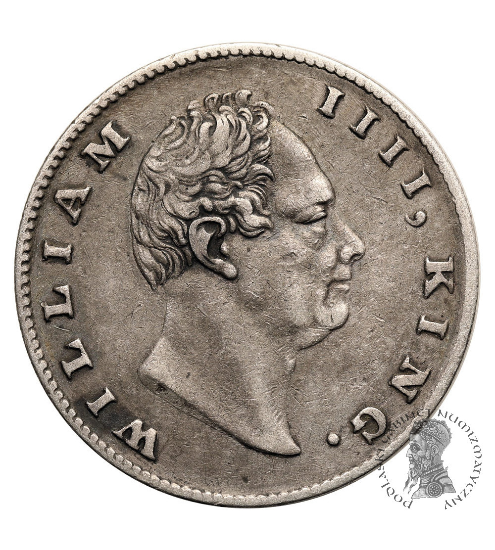 Indie Brytyjskie, William IV (1830-1837). 1 rupia 1835 F (c), Kolkata / Kalkuta