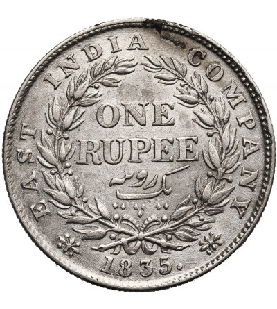 India British, William IV (1830-1837). 1 Rupee 1835 F (c), Kolkata / Calcutta